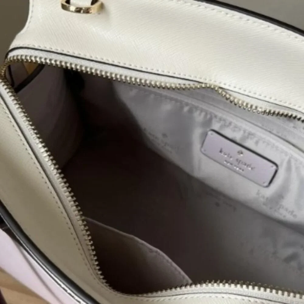 Kate Spade NWT Madison Colorblock Saffiano Leather Medium Satchel Lilac